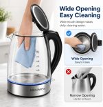 Megawise Electric Glass Kettle with Auto Shut-Off (1.8L) - Image 7
