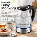Megawise Electric Glass Kettle with Auto Shut-Off (1.8L) - Image 4