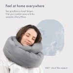 Infinity Pillow - Home Travel Soft Neck Scarf Support Sleep (Grey) - Image 3