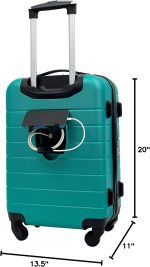 Wrangler Smart Spinner Hardside Luggage, 2 Piece Set, Teal - Image 9