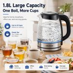 Megawise Electric Glass Kettle with Auto Shut-Off (1.8L) - Image 6