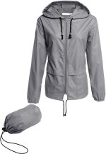 Raincoat Women Lightweight Waterproof Rain Jackets Packable Outdoor Hooded Windbreaker - Image 2