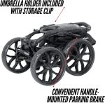 Bag Boy Quad Pro Push Cart, Navy/Red - Image 3