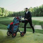 Bag Boy Quad Pro Push Cart, Navy/Red - Image 6