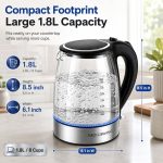 Megawise Electric Glass Kettle with Auto Shut-Off (1.8L) - Image 9