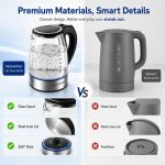 Megawise Electric Glass Kettle with Auto Shut-Off (1.8L) - Image 8