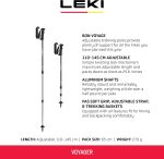 LEKI Voyager Trekking Poles | Aluminum, Adjustable, Lightweight Hiking Sticks - Image 3