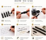 MANUSCRIPT Calligraphy Starter Kit, 4 Nib Widths, Manual and Pad - Image 7