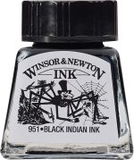 Winsor & Newton Specialty Ink, Black, 14ml Bottle - Image 2