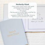 Duncan & Stone Baby Book First Year, Linen Memory Keepsake, Sage Green, 112 | Record milestones, photos & ultrasounds in a 112-page linen baby book; a boy or girl new mom keepsake gift - Image 7