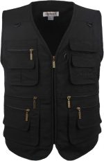 Men's Poplin Outdoors Travel Sports Multi-Pockets Work Fishing Vest - Image 2