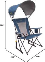 GCI Outdoor Sunshade Rocker Outdoor Rocking Chair with Canopy - Image 3