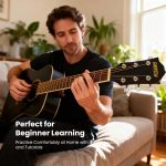 Gretsch Prelude D100 Dreadnought Acoustic Guitar, Beginner Guitar, Black - Image 5