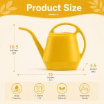 Fasmov Plastic Watering Can, Yellow, 1-Gallon - Image 3