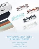 5 Pack Reading Glasses For Women,Spring Hinges, Sturdy and Durable - Image 5