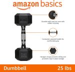 Amazon Basics Rubber Hex Dumbbell Hand Weight - Image 3