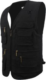 Men's Poplin Outdoors Travel Sports Multi-Pockets Work Fishing Vest - Image 4