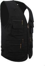 Men's Poplin Outdoors Travel Sports Multi-Pockets Work Fishing Vest - Image 3