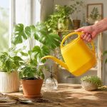 Fasmov Plastic Watering Can, Yellow, 1-Gallon - Image 10