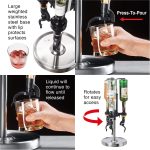 OGGI Professional 3-Bottle Revolving Liquor Dispenser, Stainless Steel - Image 4