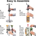 OGGI Professional 3-Bottle Revolving Liquor Dispenser, Stainless Steel - Image 6
