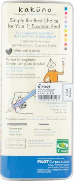 PILOT Kakuno Fountain Pen, Clear Barrel, Medium Nib, 0.5mm - Image 3