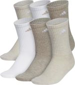 adidas Women's Athletic Cushioned Crew Socks (6 Pairs) Durable & Comfortable - Image 2
