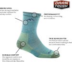 Darn Tough Vermont Women Merino Wool Micro Crew Socks Cushion - Image 5
