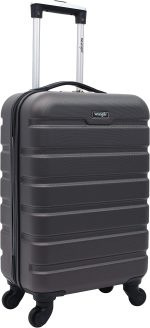 Wrangler 22" Hardside Spinner Carry-On Luggage, Charcoal - Image 3