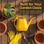 Fasmov Plastic Watering Can, Yellow, 1-Gallon - Image 7