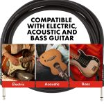 Fender Professional Instrument Cable, Guitar Cable, Anti-Kink, 10ft, Black - Image 5