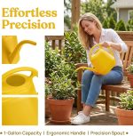 Fasmov Plastic Watering Can, Yellow, 1-Gallon - Image 9