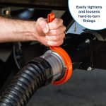Camco RhinoFLEX RV Sewer Hose Wrenches, 2-Pack, Orange - Image 5