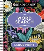 Brain Games - Large Print Word Search (Dark Floral Design) - Image 2